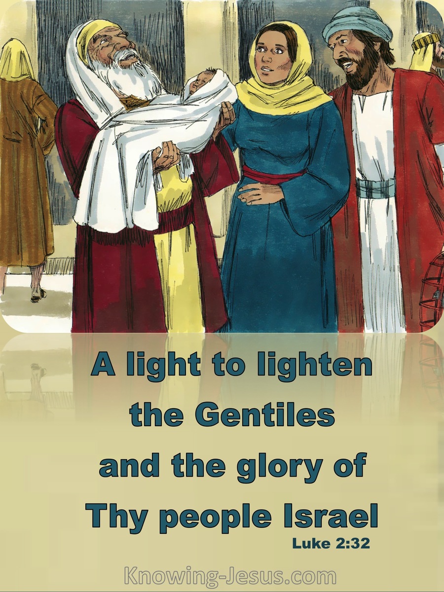 Luke 2:32 A Light To Lighten The Gentiles (beige)